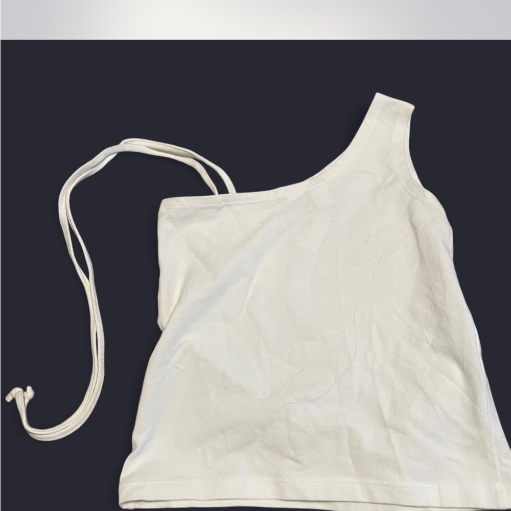 Vintage NWT Zutopia White One-Shoulder Top in size M